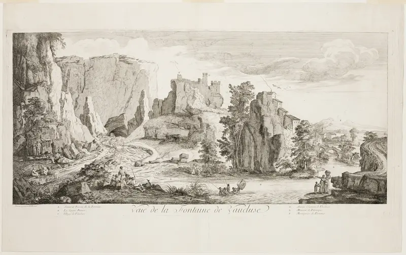 Veue de la Fontaine de Vaucluse