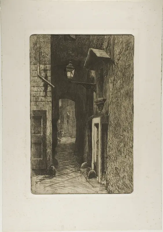 Via dei Cavalieri Wall Art by Telemaco Signorini - High-Resolution Digital Print