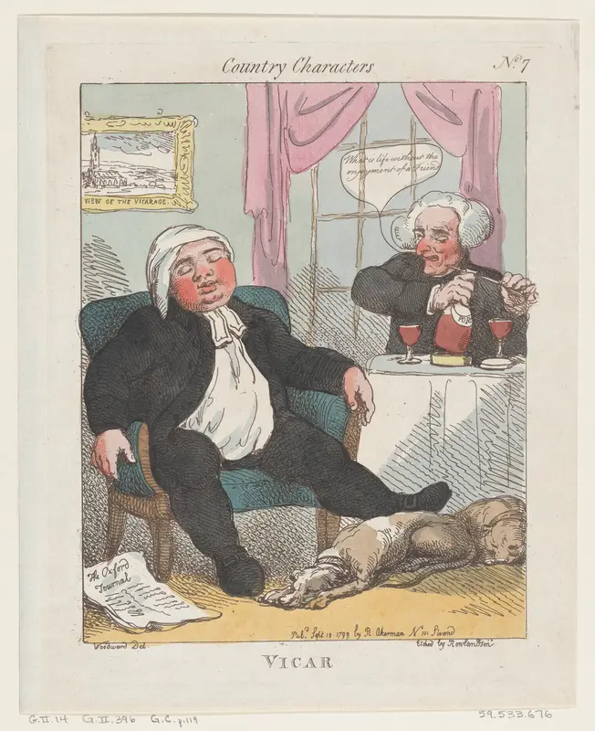 Vicar Wall Art by Thomas Rowlandson - High-Resolution Digital Print