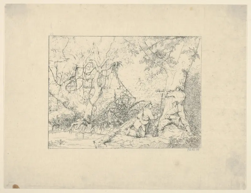 Vicksburg Canal (from Confederate War Etchings) Wall Art by Adalbert John Volck - High-Resolution Digital Print