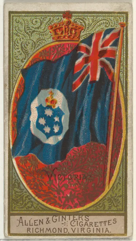 Victoria, from Flags of All Nations, Series 2 (N10) for Allen & Ginter Cigarettes Brands Wall Art by Allen & Ginter - High-Resolution Digital Print