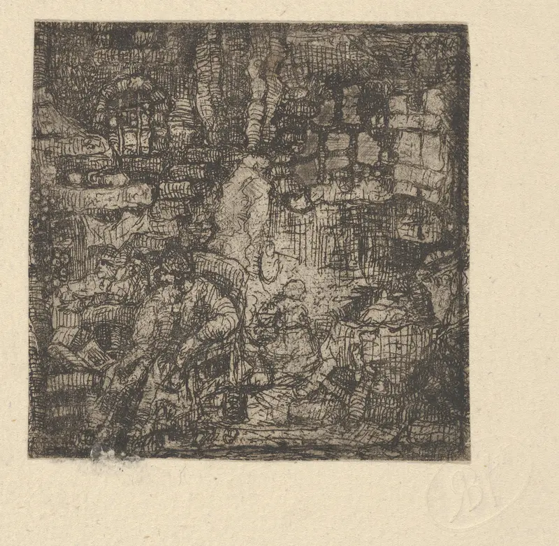 Vieillard Assis Dans un Intérieur (Old Man Seated in an Interior) Wall Art by Rodolphe Bresdin - High-Resolution Digital Print