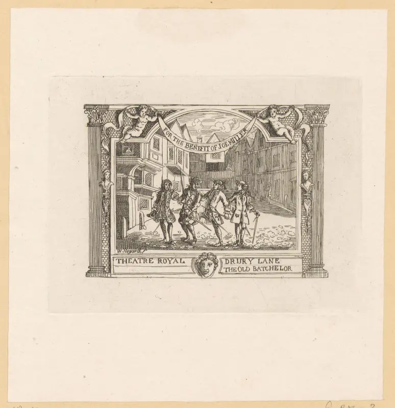 Vier acteurs op een podium Wall Art by Unknown - High-Resolution Digital Print
