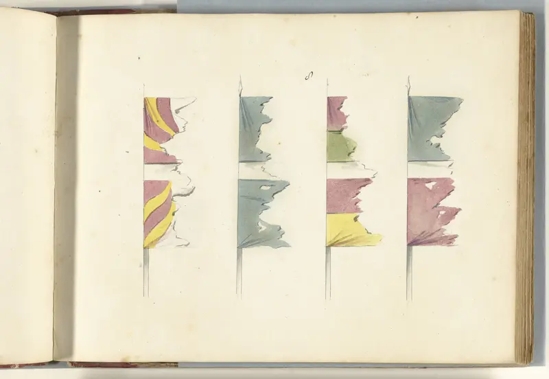 Vier Franse vaandels in flarden, veroverd in de slag bij Oudenaarde, 1708 Wall Art by anonymous - High-Resolution Digital Print