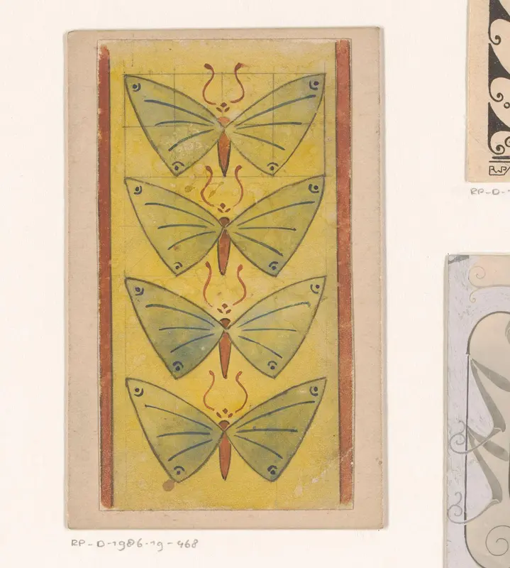 Vier vlinders Wall Art by Reinier Willem Petrus de Vries (1874-1953) - High-Resolution Digital Print