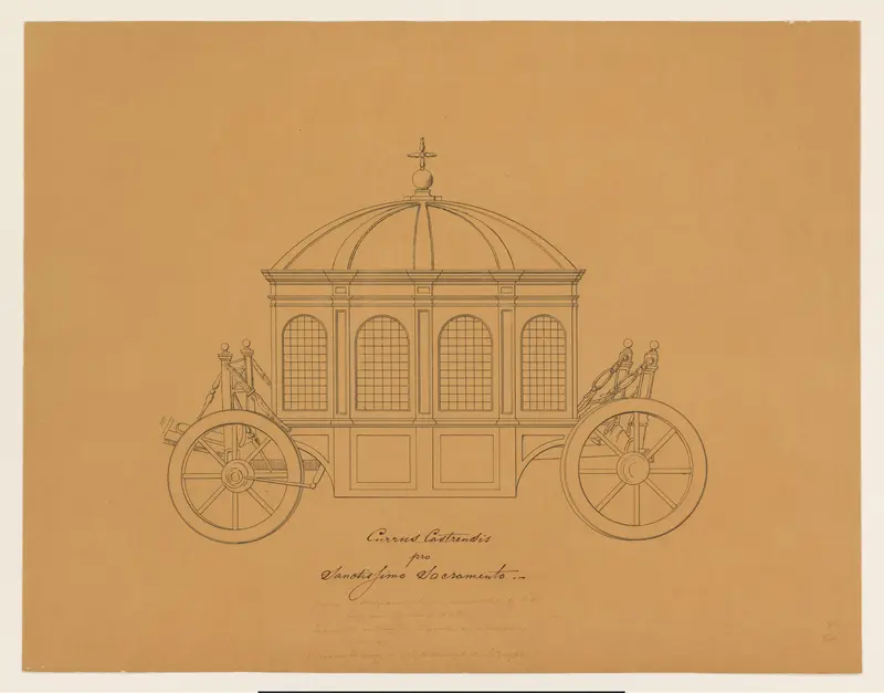 Vierwielig rijtuig waarin het H. Sacrament vervoerd werd Wall Art by anonymous - High-Resolution Digital Print