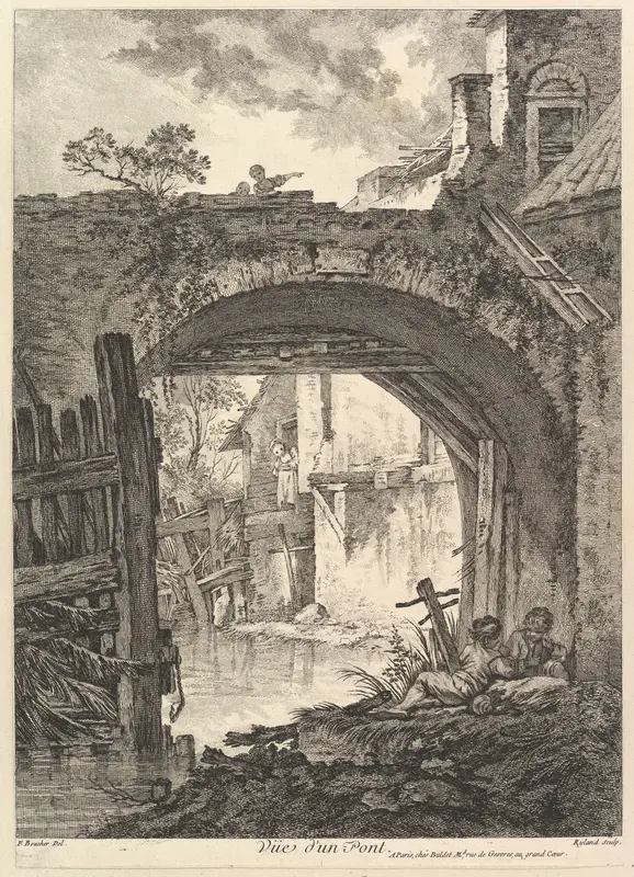 View From a Bridge Wall Art by William Wynne Ryland - High-Resolution Digital Print