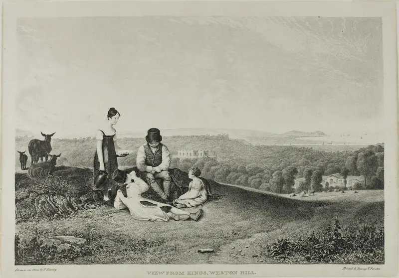 View from Kings, Weston Hill, from Three Views, Illustrative of The Scenery of Bristol, and its Vicinity Wall Art by Francis Danby - High-Resolution Digital Print