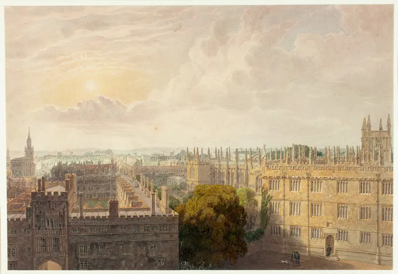 View From Radcliffe Library Wall Art by Frederick MacKenzie - High-Resolution Digital Print
