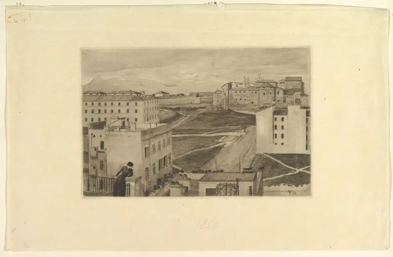 View from the Artist's Studio Window, Rome Wall Art by Max Klinger - High-Resolution Digital Print