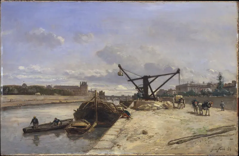View from the Quai d'Orsay Wall Art by Johan Barthold Jongkind - High-Resolution Digital Print