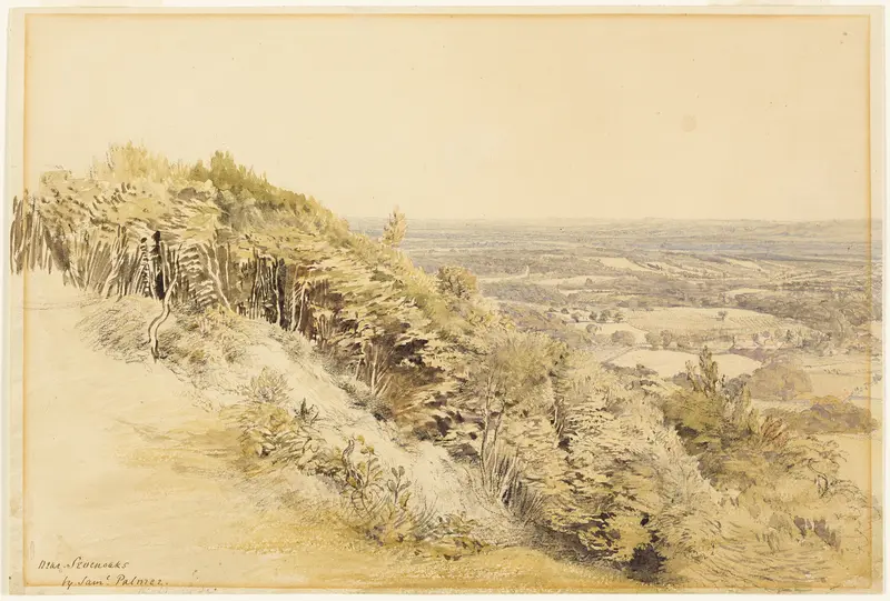 View from Wilmots Hill, Kent Wall Art by Samuel Palmer - High-Resolution Digital Print
