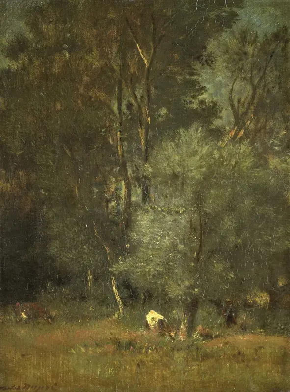 View in the Woods Wall Art by Jules Dupré - High-Resolution Digital Print