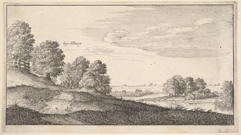 View Near Albury Wall Art by Wenceslaus Hollar - High-Resolution Digital Print