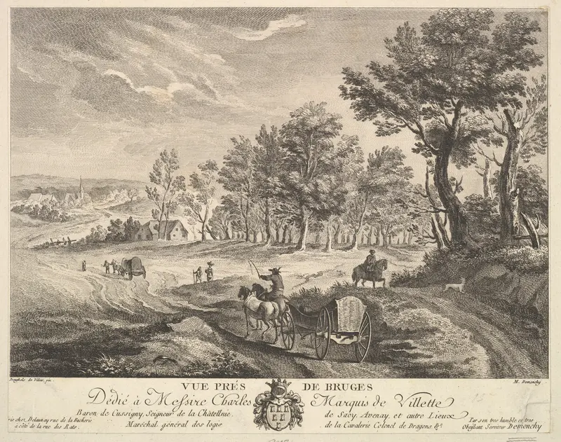 View near Bruges (Vue Prés [sic] de Bruges) Wall Art by Martin de Monchy - High-Resolution Digital Print