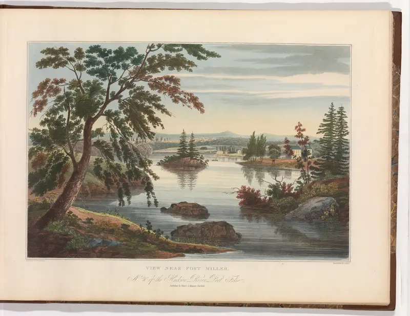 View Near Fort Miller (No. 10 (later changed to No. 9) of The Hudson River Portfolio) Wall Art by John Hill - High-Resolution Digital Print