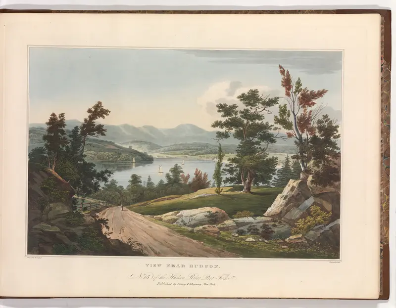 View Near Hudson (No. 15 (later No. 12) of The Hudson River Portfolio) Wall Art by John Hill - High-Resolution Digital Print
