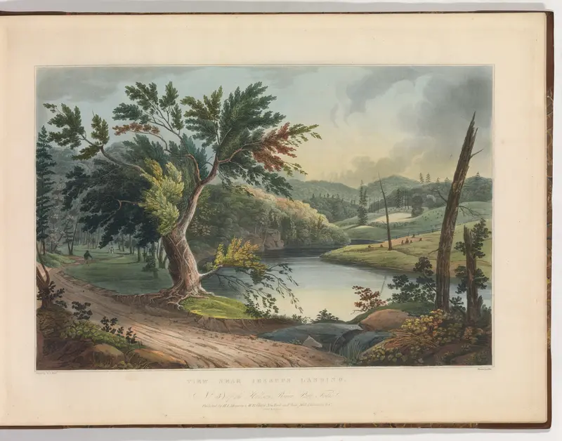 View Near Jessup's Landing (No. 3 of The Hudson River Portfolio) Wall Art by John Rubens Smith - High-Resolution Digital Print