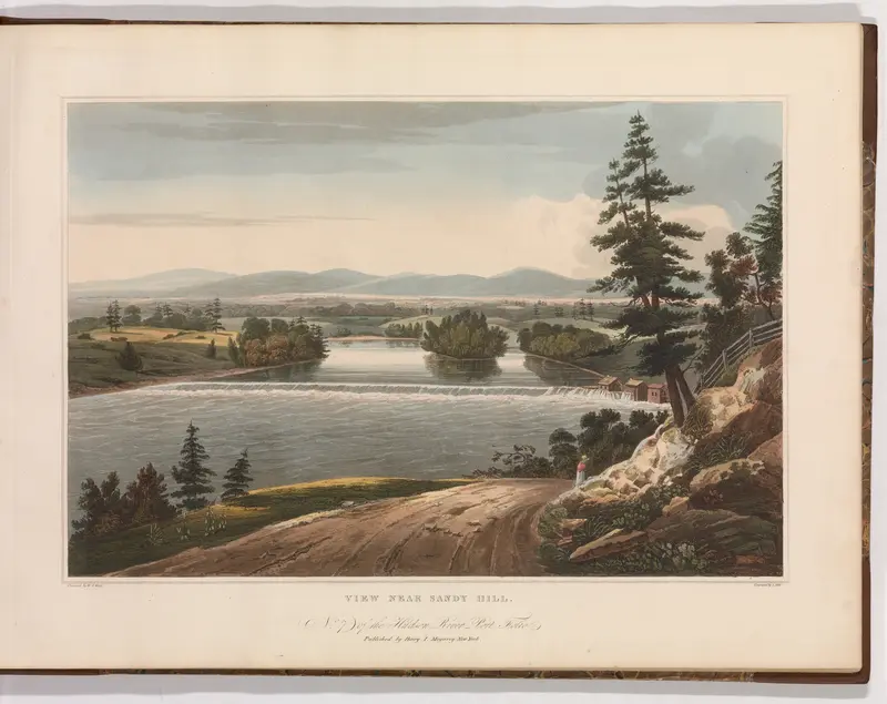 View Near Sandy Hill (No. 7 of The Hudson River Portfolio) Wall Art by John Hill - High-Resolution Digital Print