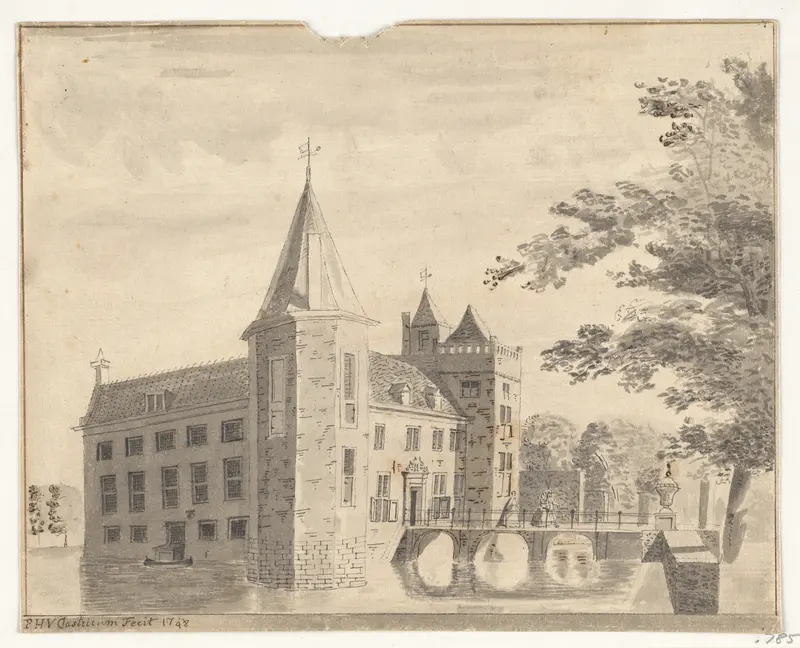 View of a Castle Wall Art by Monogrammist PVH - High-Resolution Digital Print