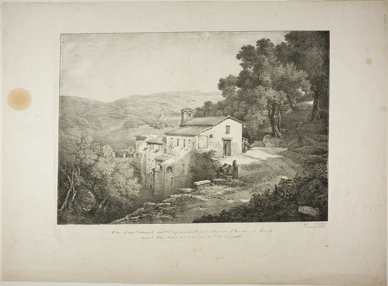 View of a Convent on the Site of the House of Horace Wall Art by Claude Thienon - High-Resolution Digital Print