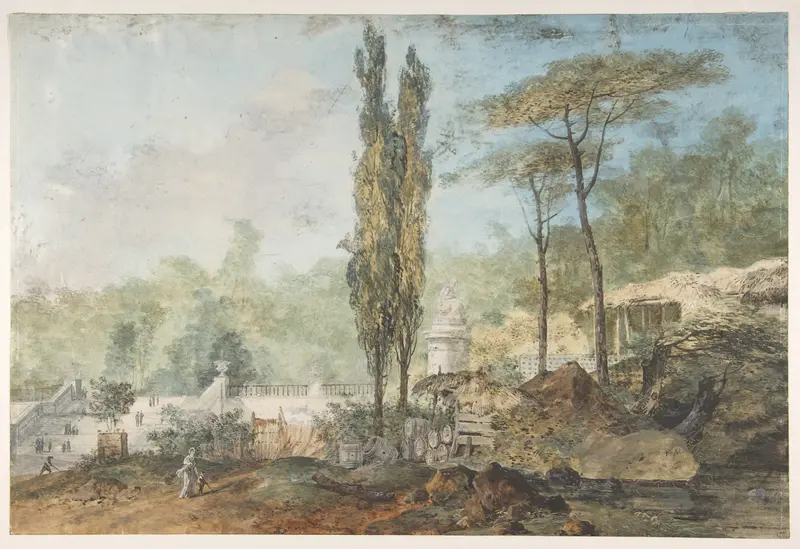 View of a Park Wall Art by Louis Gabriel Moreau - High-Resolution Digital Print