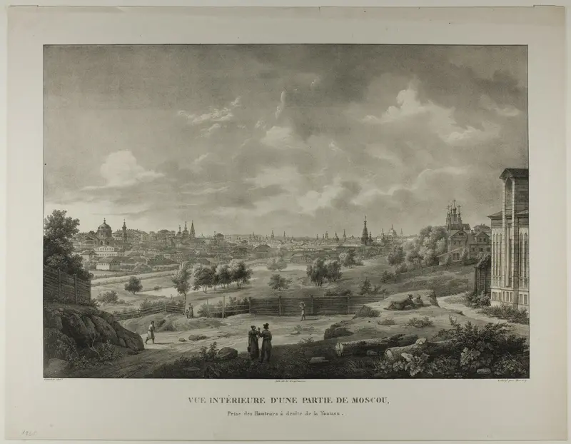 View of a Part of Moscow from the Heights to the Right of the Yaousa Wall Art by Laurent Deroy - High-Resolution Digital Print