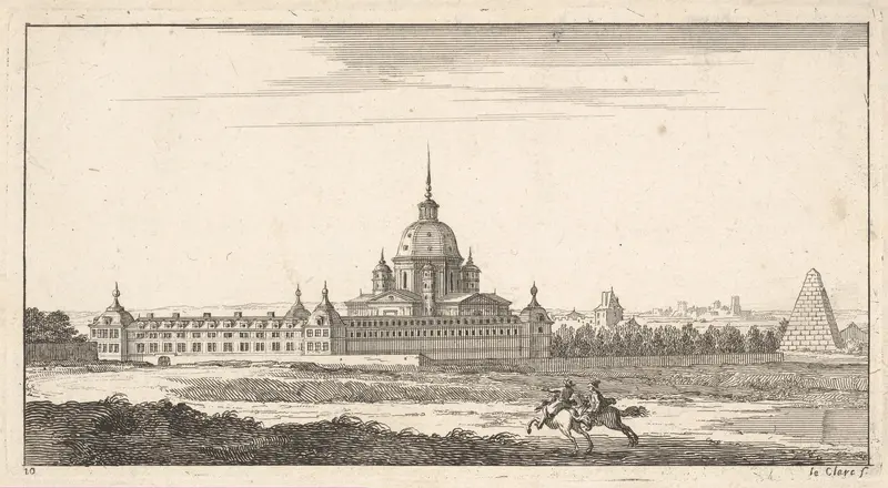 View of a Town, plate X from "Livre de paysages dédié à Monsieur de Beringhen" Wall Art by Sébastien Leclerc I - High-Resolution Digital Print