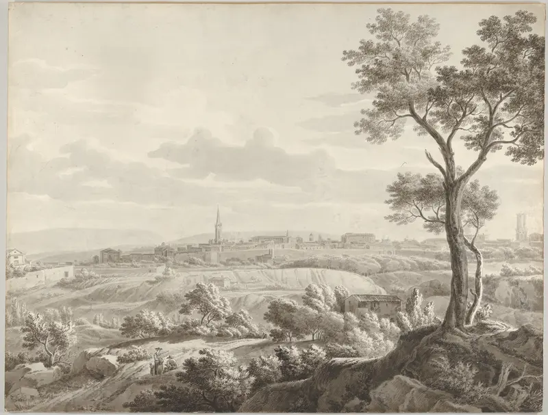 View of Aix-en-Provence Wall Art by Jean Antoine Constantin, called Constantin d'Aix - High-Resolution Digital Print
