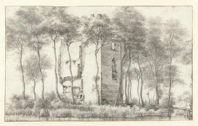 View of Alkemade (also known as Oud-Poelgeest) Wall Art by Roelant Roghman - High-Resolution Digital Print