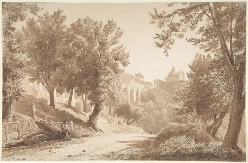 View of Ariccia Wall Art by Jean-Achille Benouville - High-Resolution Digital Print