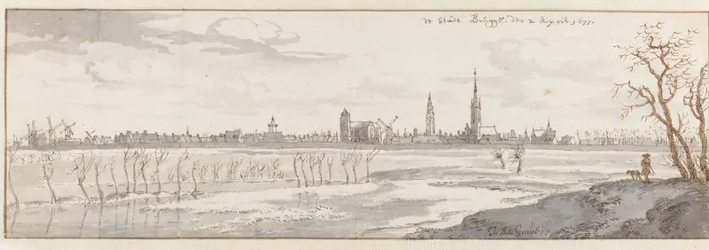 View of Bruges Wall Art by Josua de Grave - High-Resolution Digital Print