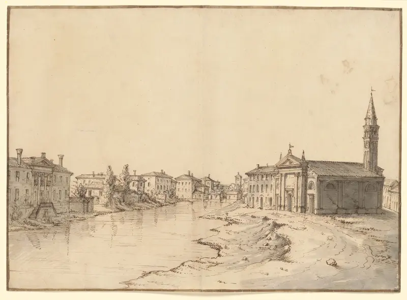 View of Dolo Wall Art by Bernardo Bellotto - High-Resolution Digital Print