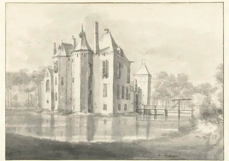 View of Huis Moersbergen, Seen from the North-east Wall Art by Roelant Roghman - High-Resolution Digital Print