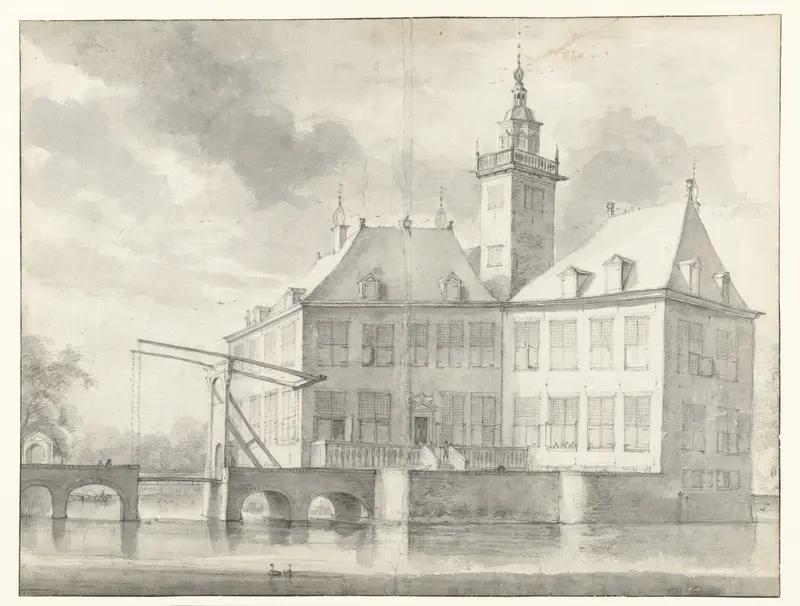 View of Huis te Werve or Klein-Matenes, Seen from the South Wall Art by Roelant Roghman - High-Resolution Digital Print