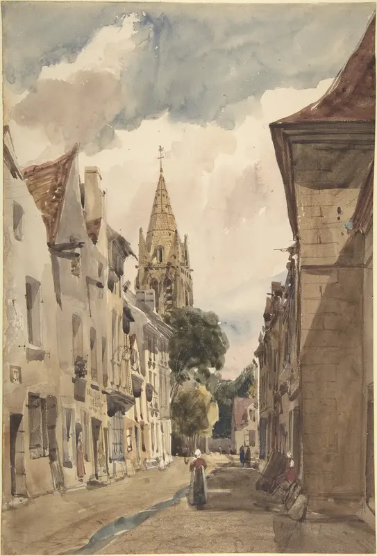 View of Issy (A Street in Issy-les-Moulineaux, Seine) Wall Art by Thomas Shotter Boys - High-Resolution Digital Print