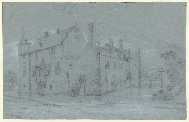 View of Kasteel Oud-Heusden (also known as Nieuwenroy) Wall Art by Roelant Roghman - High-Resolution Digital Print