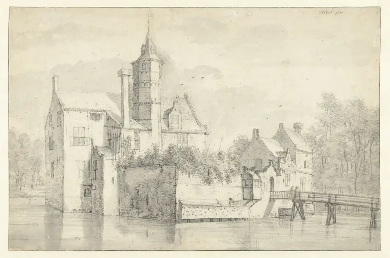 View of Kasteel Wulven, Seen from the South Wall Art by Roelant Roghman - High-Resolution Digital Print