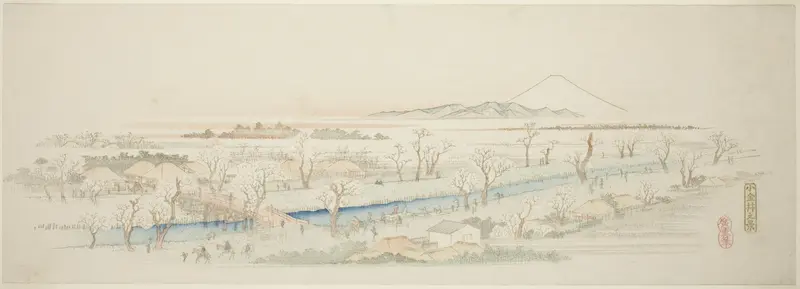 View of Koganei (Koganei no kei), from an untitled series of famous views of the Edo suburbs