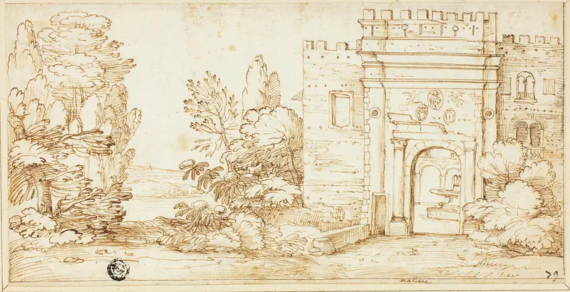 View of La Magliana Wall Art by Giovanni Francesco Grimaldi - High-Resolution Digital Print