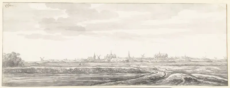 View of Leiden Wall Art by Aelbert Cuyp - High-Resolution Digital Print