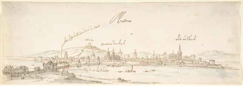 View of Mâcon Seen from the East Wall Art by Jan Peeters - High-Resolution Digital Print