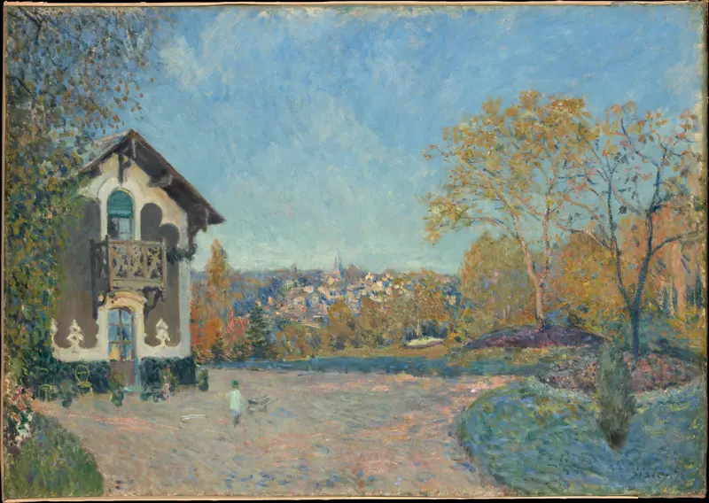 View of Marly-le-Roi from Coeur-Volant Wall Art by Alfred Sisley - High-Resolution Digital Print