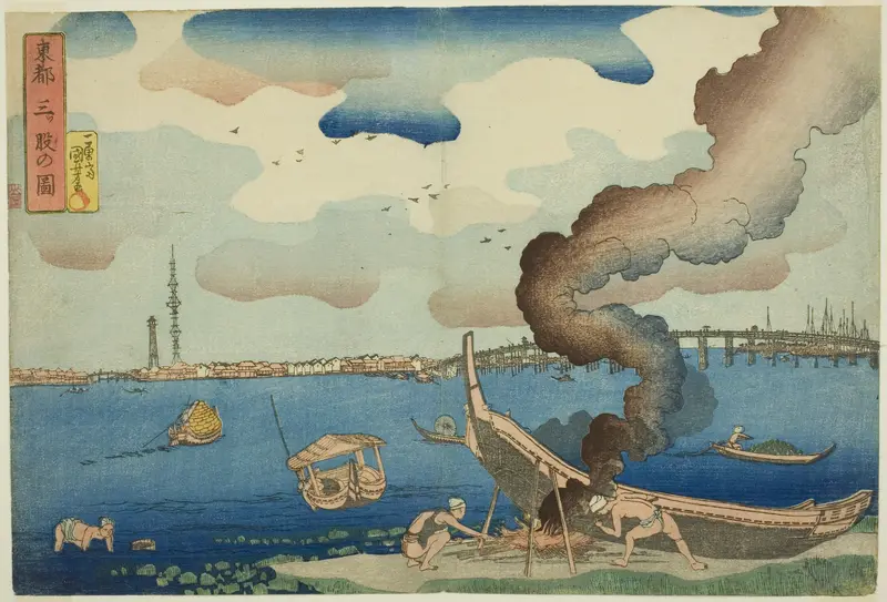 View of Mitsumata in the Eastern Capital (Toto Mitsumata no zu), from the series "Views of the Eastern Capital (Toto no zu)"