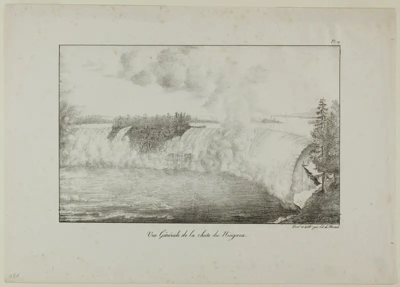 View of Niagara Falls Wall Art by Édouard de Montulé - High-Resolution Digital Print