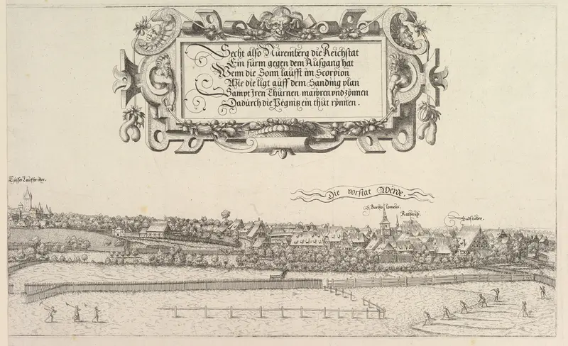 View of Nuremberg, to the east, right plate Wall Art by Hanns Lautensack - High-Resolution Digital Print