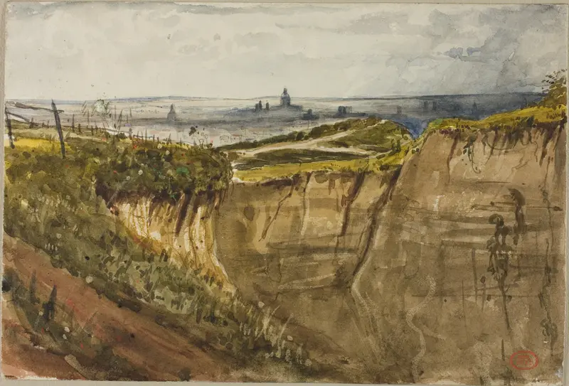 View of Paris, from Meuden Wall Art by Paul Huet - High-Resolution Digital Print