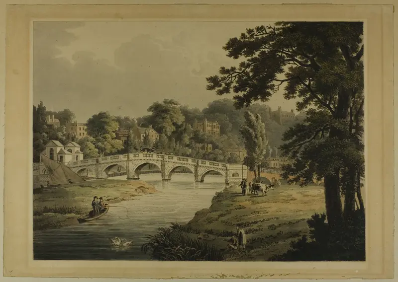View of Richmond from the Bridge Wall Art by Thomas Sutherland - High-Resolution Digital Print