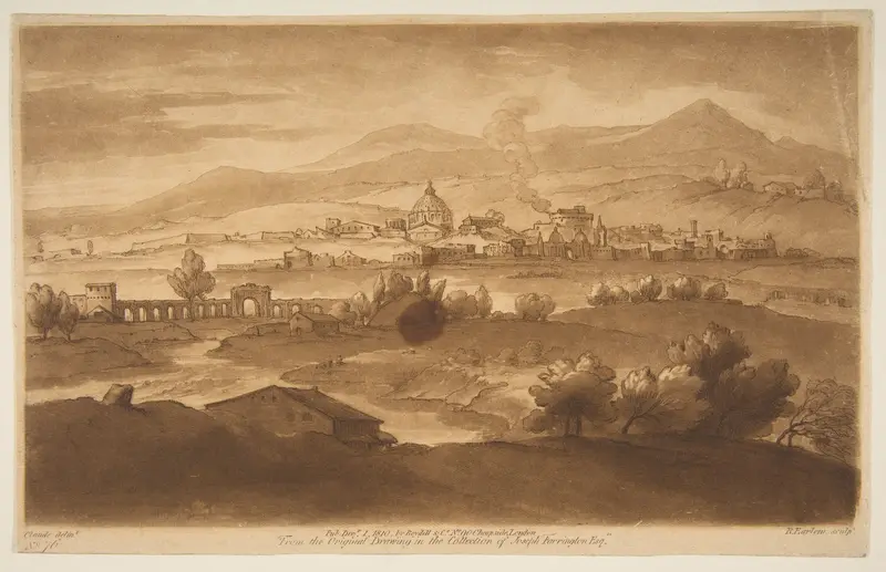 View of Rome and Surrounding Country Wall Art by Richard Earlom - High-Resolution Digital Print