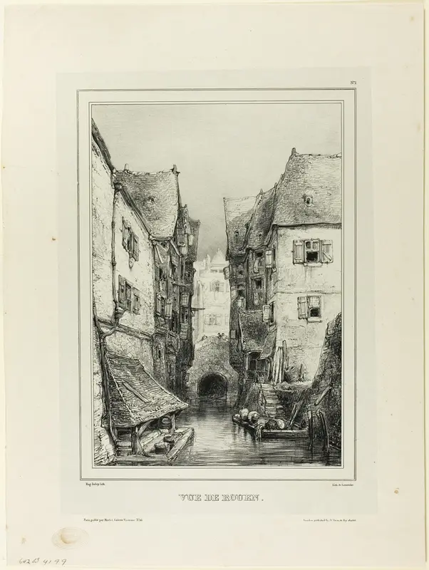 View of Rouen Wall Art by Eugène Isabey - High-Resolution Digital Print